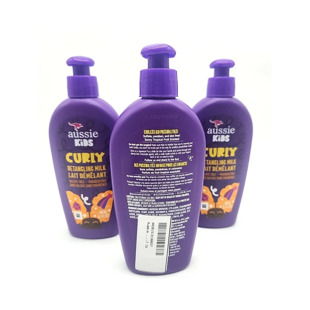 Aussie Kids Curly Detangling Milk Leave-In 6.7oz 3 Pack‎ Sulfate Free